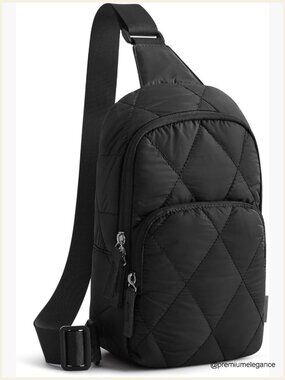 Small Quilted Puffer Crossbody Sling Bag Lightweight Travel Purse